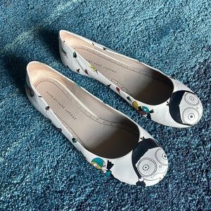 Marc Jacobs White Leather Flats